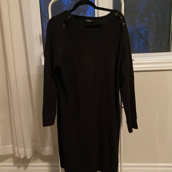 PLUS SIZE Reitmans Black Tunic Sweater Dress 2X - Picture 1 of 2